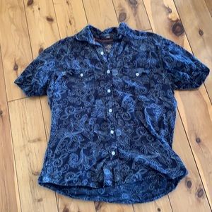 H&M Heavy Embroidered Men’s Large Navy S|S Shirt